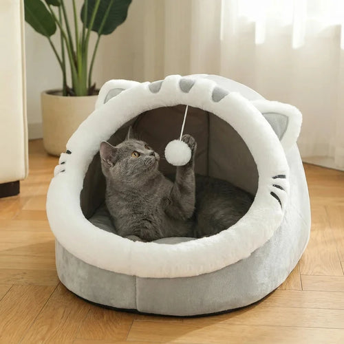 Four Season Universal Cat Bed Cat House Soft Comfortable Pet  Dog Bed Puppy Sleeping Bag Tent Habitats Basket House Pet Supplies