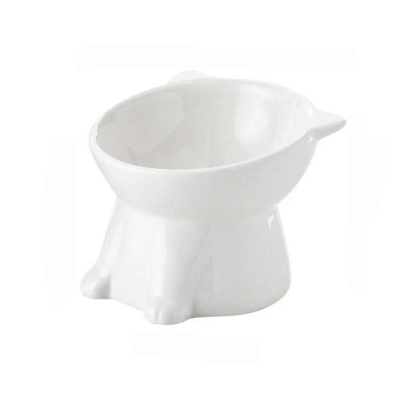 Pet Supplies Cat Supplies Cat Bowl Cat Food Basin Drinking Bowl High Foot Dog Food Bowl Anti-Knock