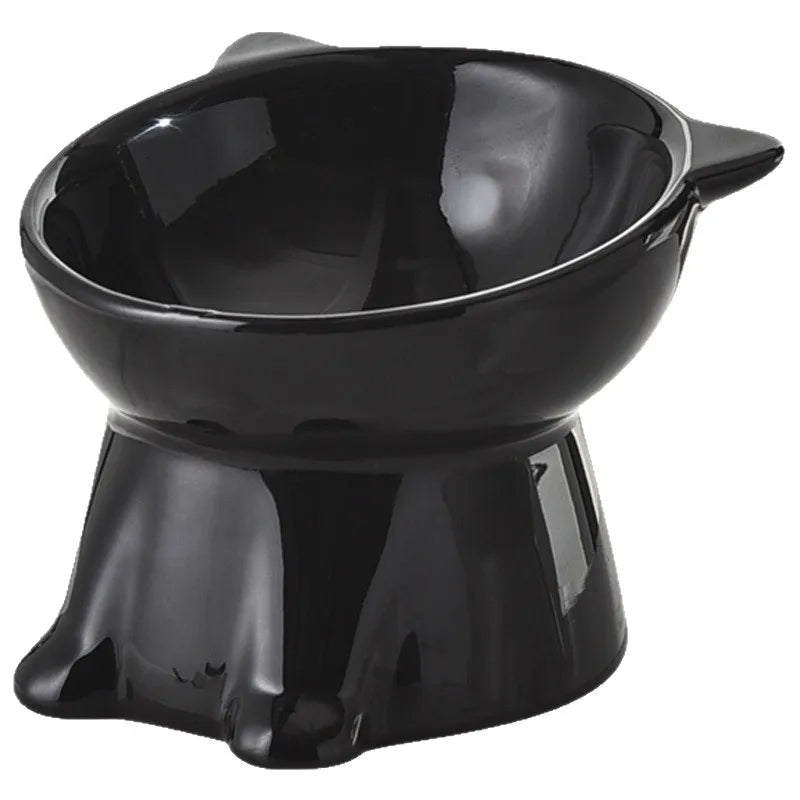 Pet Supplies Cat Supplies Cat Bowl Cat Food Basin Drinking Bowl High Foot Dog Food Bowl Anti-Knock