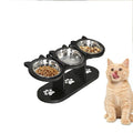 Elevated 3-Bowl Pet Feeder