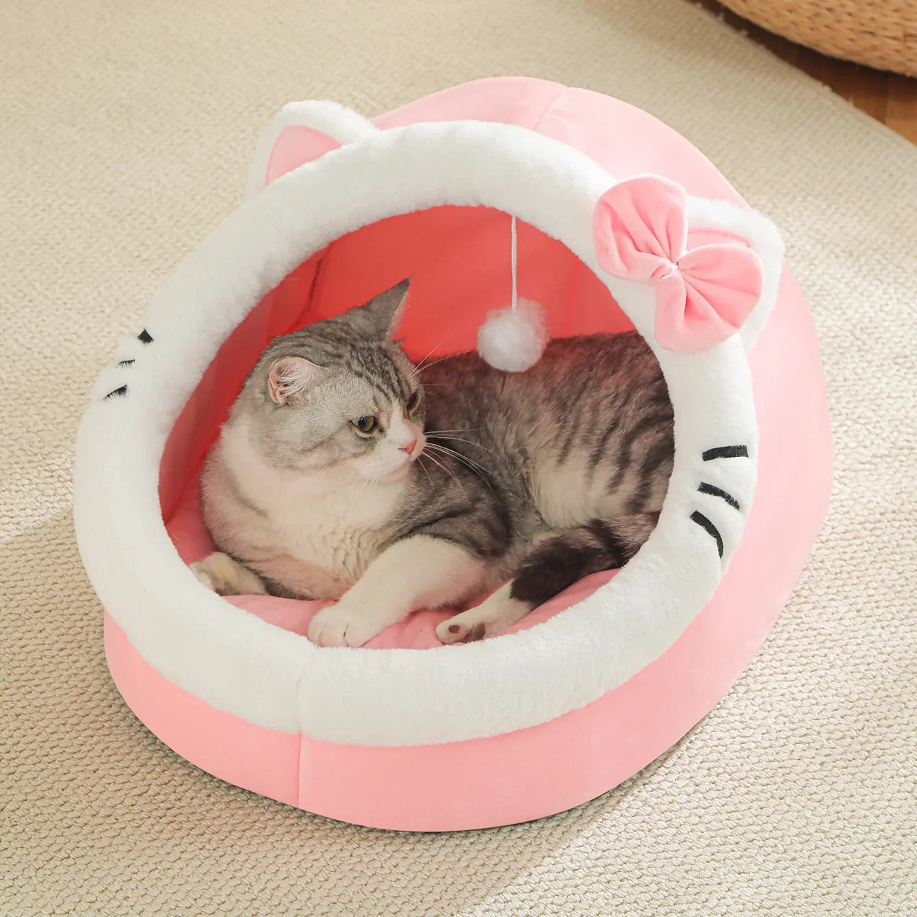 Four Season Universal Cat Bed Cat House Soft Comfortable Pet  Dog Bed Puppy Sleeping Bag Tent Habitats Basket House Pet Supplies