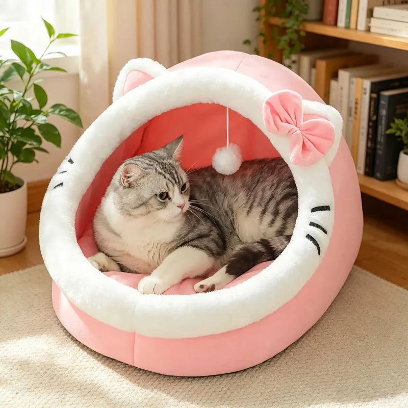 Four Season Universal Cat Bed Cat House Soft Comfortable Pet  Dog Bed Puppy Sleeping Bag Tent Habitats Basket House Pet Supplies